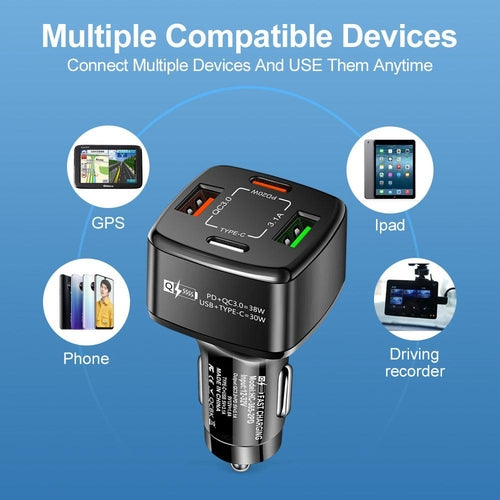 Car charger for Cars (4 Mobiles)