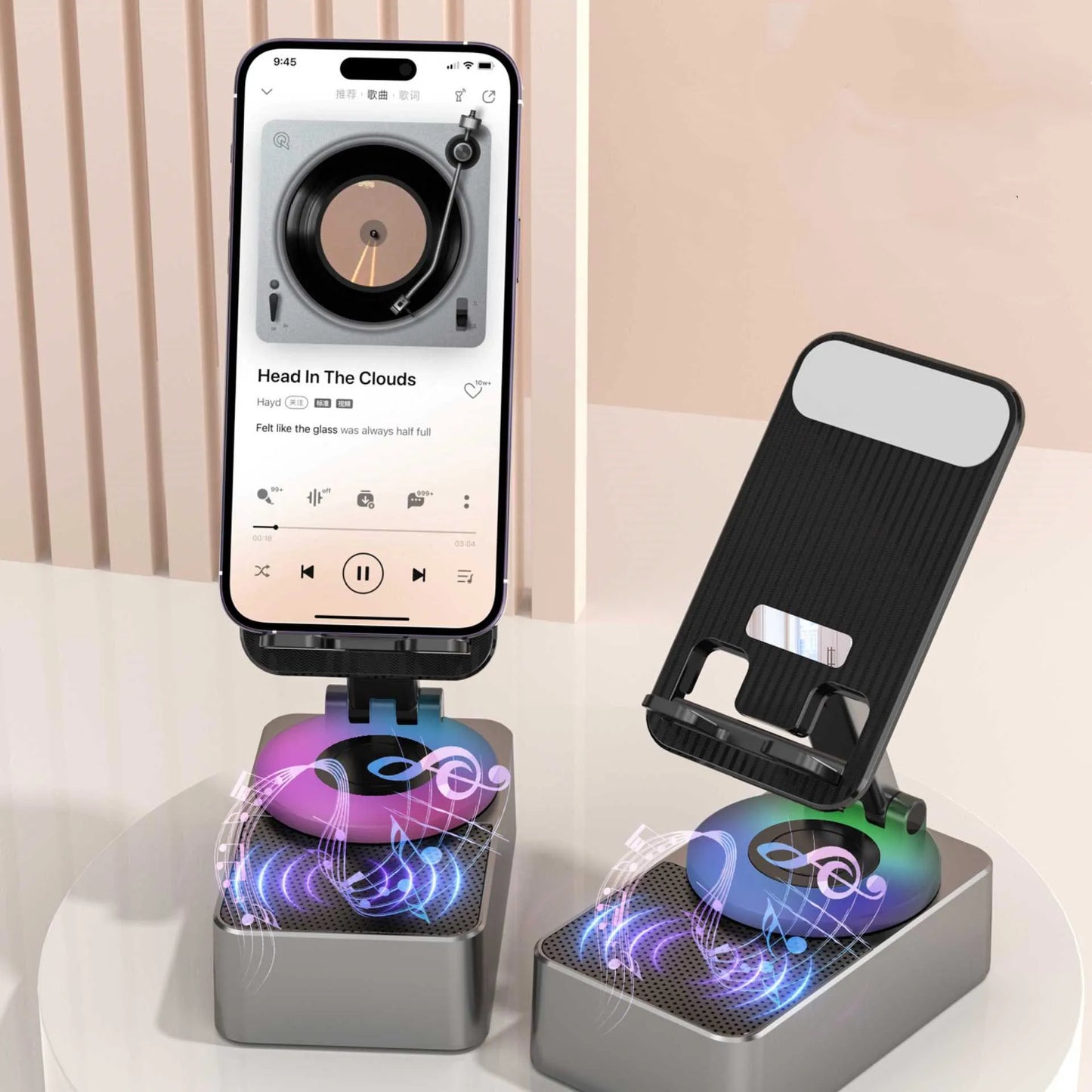 Mobile Phone Holder Audio Two-in-one Rotating Foldable
