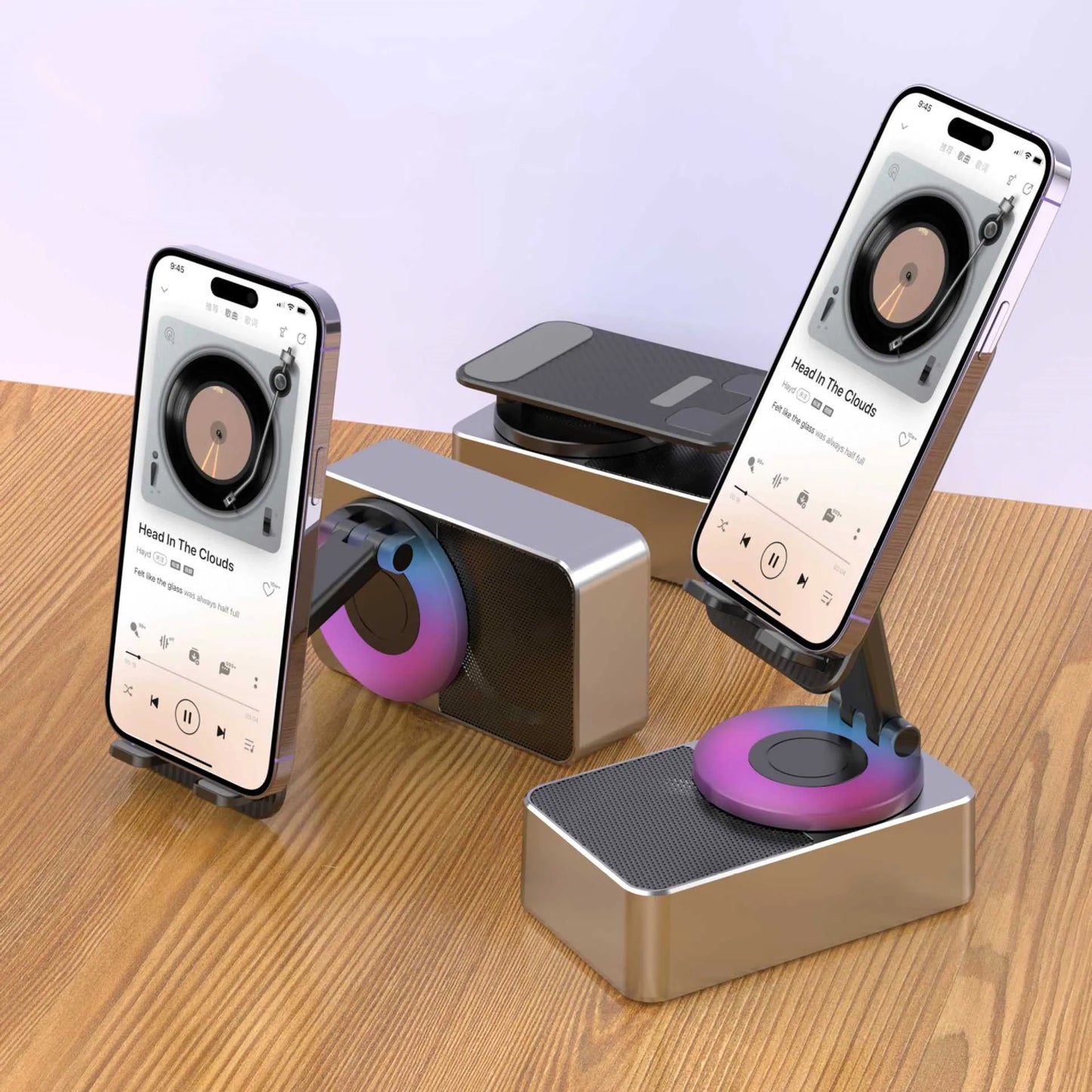 Mobile Phone Holder Audio Two-in-one Rotating Foldable